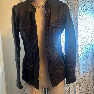 GAP Women's Black Leather Jacket
